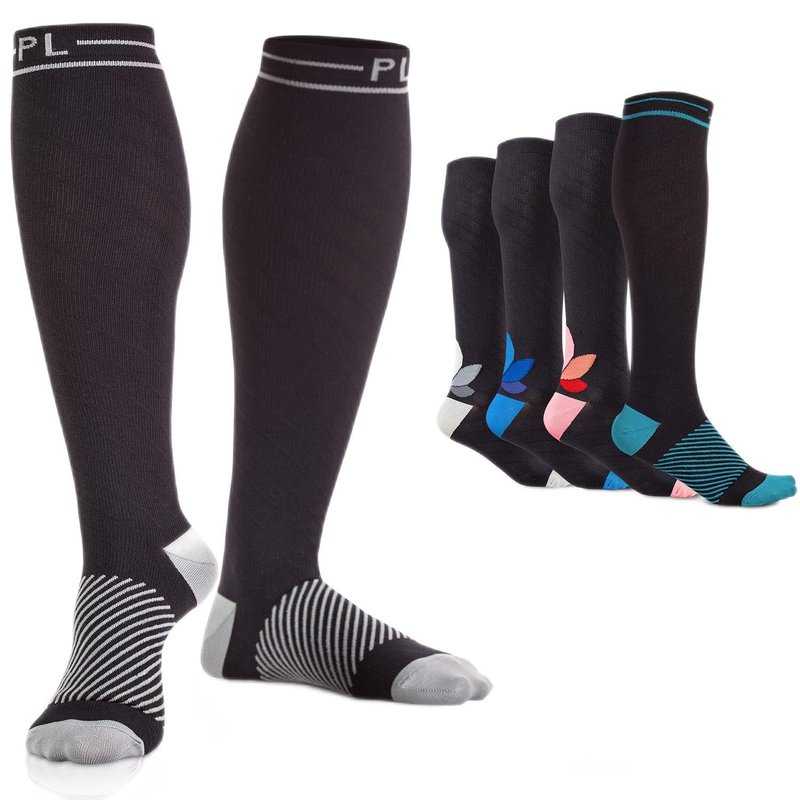 POWERLIX Compression Socks for Women & Men (Pair) for Neuropathy Swelling Pain Relief 20-30 mmHg Medical Knee-high Stockings