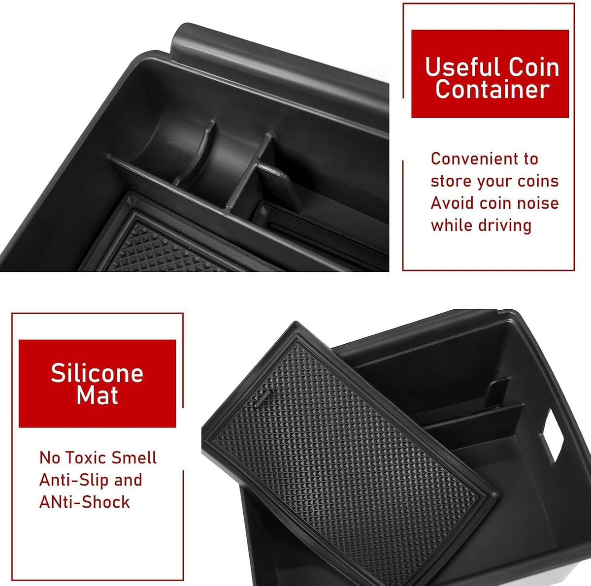TTCR-II Compatible with 2025-2026 VW Tiguan Center Console Organizer