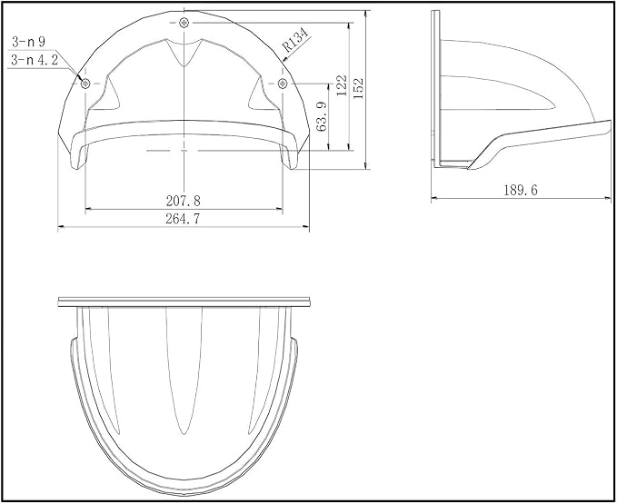 SDS DS-1250ZJ Universal Sun Rain Shade Camera Cover Shield