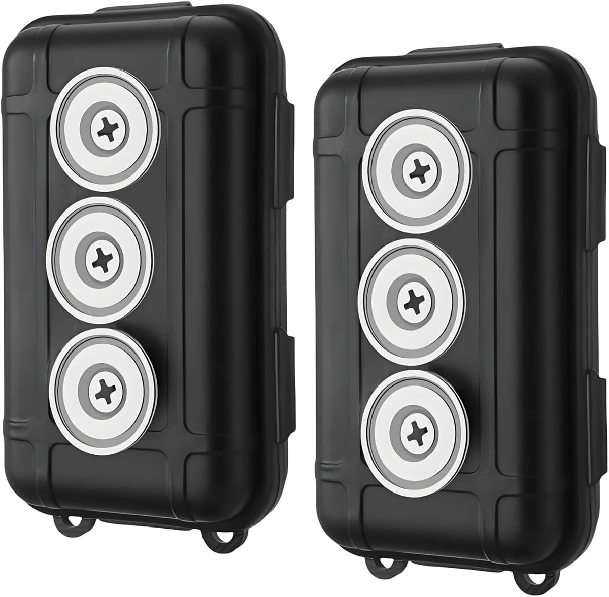 2 Pcs Magnetic Key Holders Under Car, Hide Key Magnetic Box for Storage Key Indoors, Outdoors, Waterproof Hider Key on The Bottom of Car