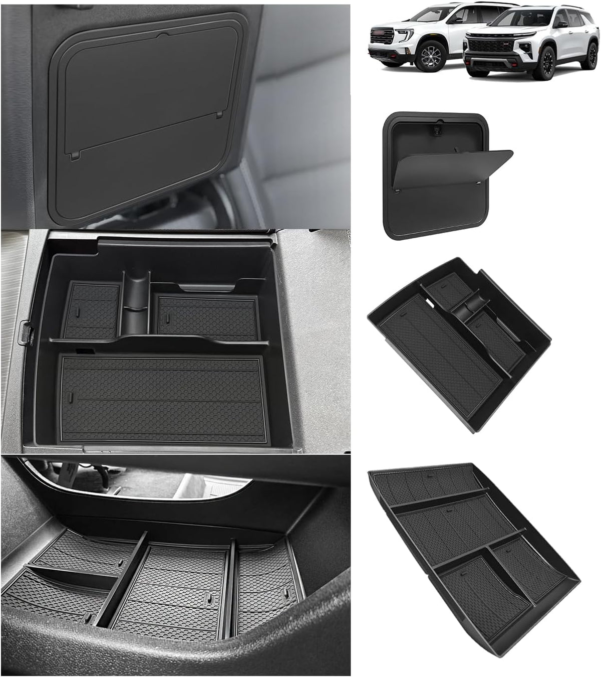Muslogy Console Organizer Set for 2024 2025 2026 GMC Acadia/Chevy Traverse