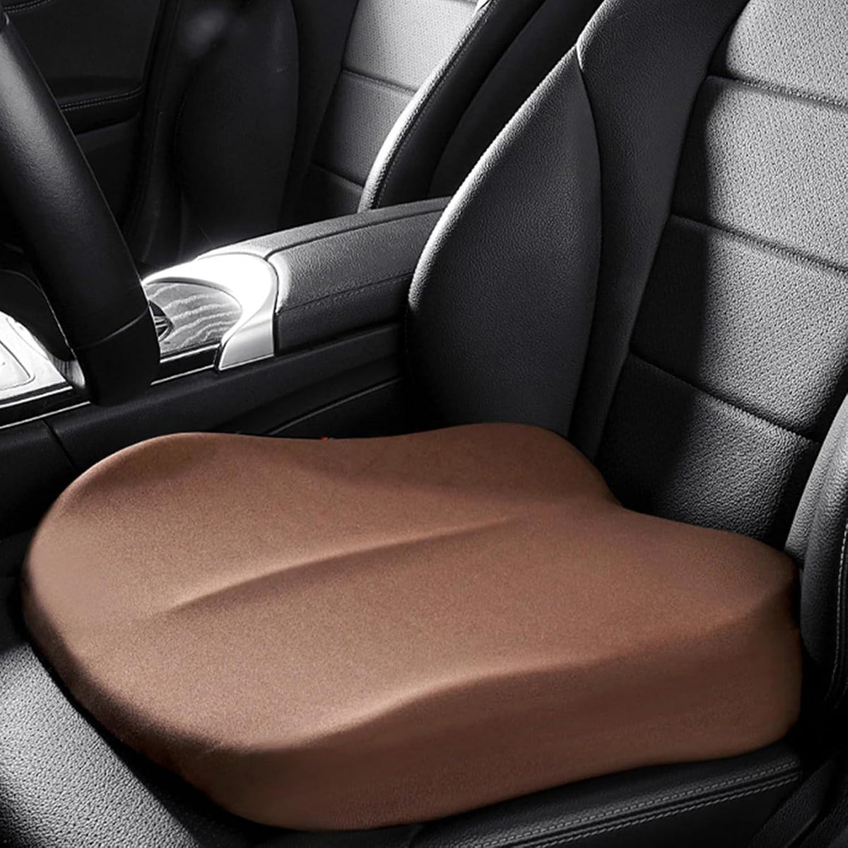 Wedge Car Seat Cushions for Driving, Adult Booster Seat Cushion for Car Truck Driver, Memory Foam Butt Cushion for Office Chair Wheelchair Home, Cloth Pink