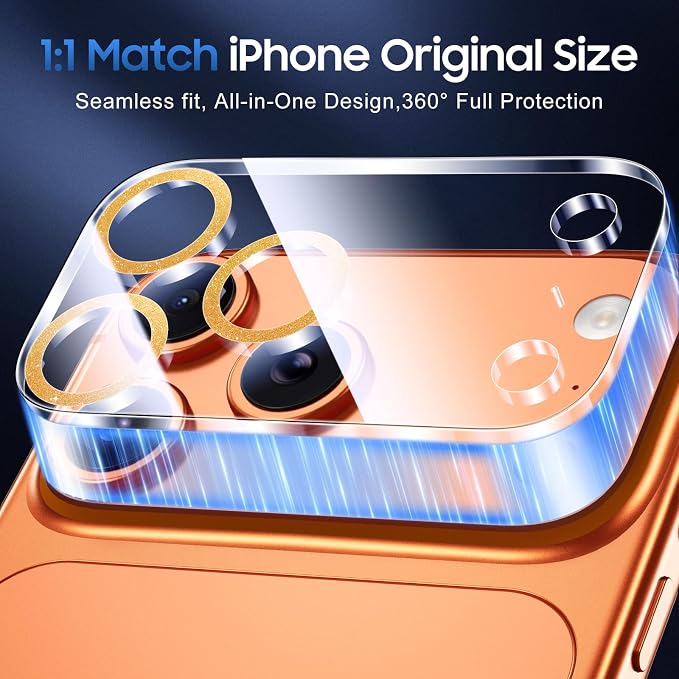 UniqueMe Compatible for 3 Pack iPhone 17 Pro Camera Lens Protector