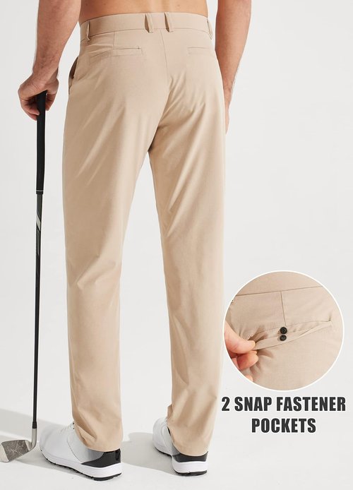 Libin Men's Golf Pants - Stretch Quick-Dry Casual Trousers with Pockets | Lightweight & Comfy (30"/32"/34")