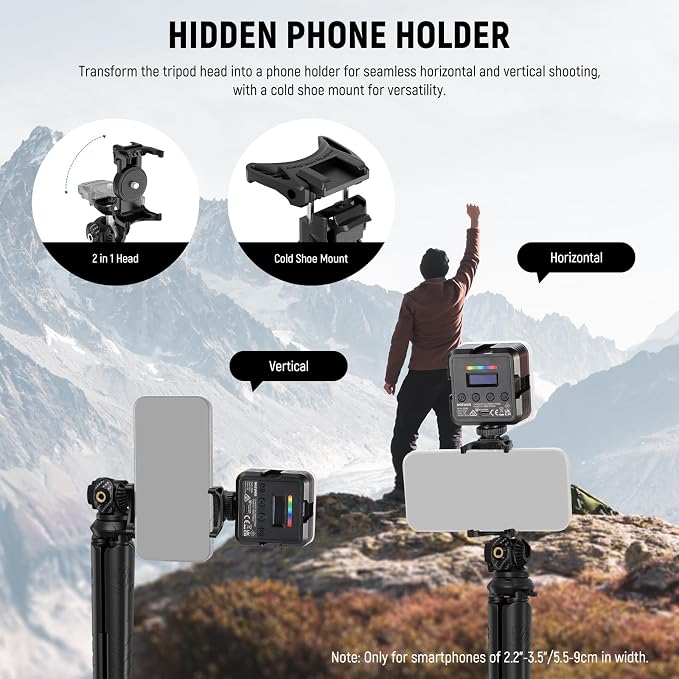 NEEWER Tripod for iPhone with Remote, Mini Flexible Phone Tripod Stand Vlog