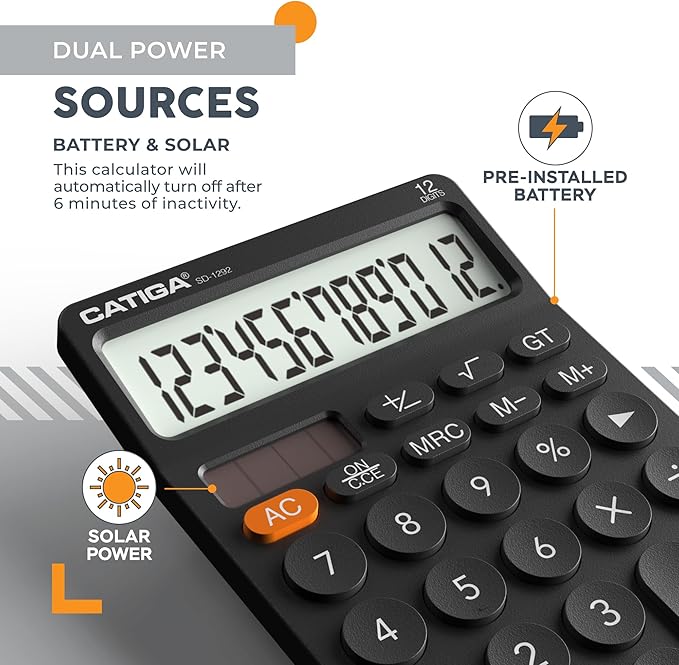 CATIGA 12 Digit Desktop Calculator
