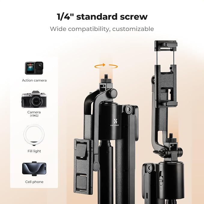 K&F CONCEPT 71“ Face Tracking Tripod, Auto Face Tracking Selfie Stick, Auto