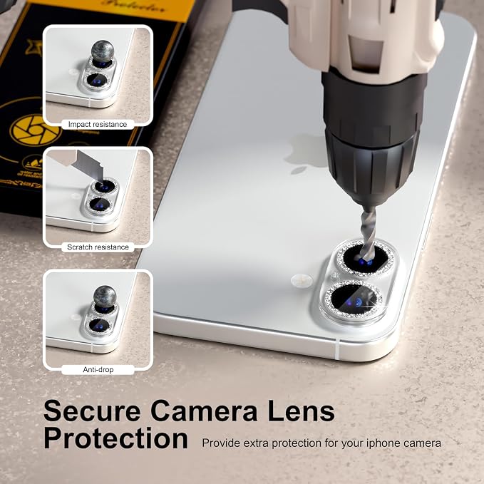 for 6 Pack iPhone 17 / iPhone 16 / iPhone 16 Plus Camera Lens Protector 9H