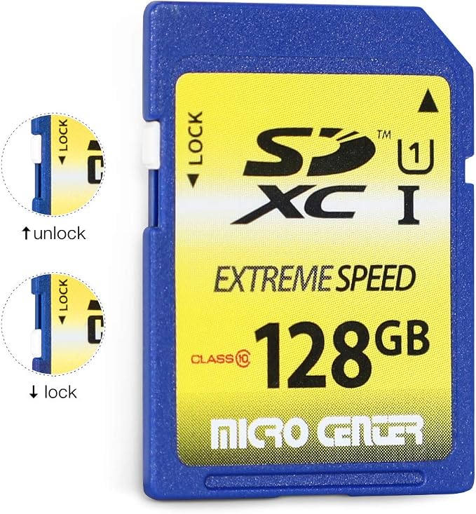 128GB Class 10 SDXC Flash Memory Card Full Size SD Card USH-I U1 Trail Camera