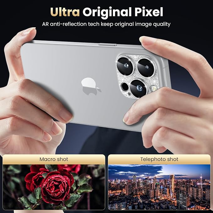 WSKEN for iPhone 16 Pro/iPhone 16 Pro Max Camera Lens Protector, Metal Aluminum
