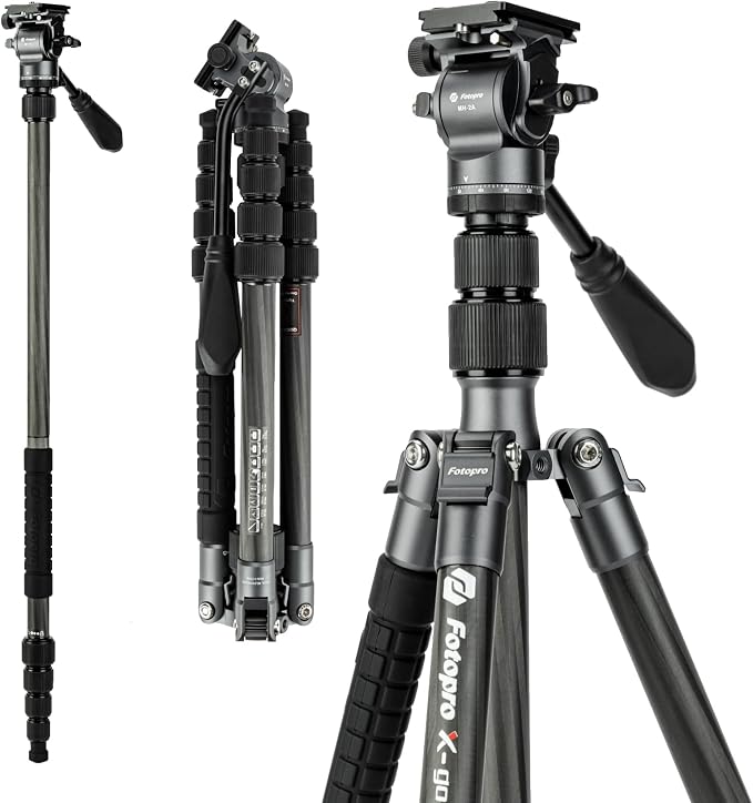 Fotopro 59" Carbon Fiber Travel Tripod