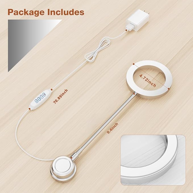 Suction Cup LED Vantiy Lights for Mirror, Flexible Gooseneck Stick on Selfie