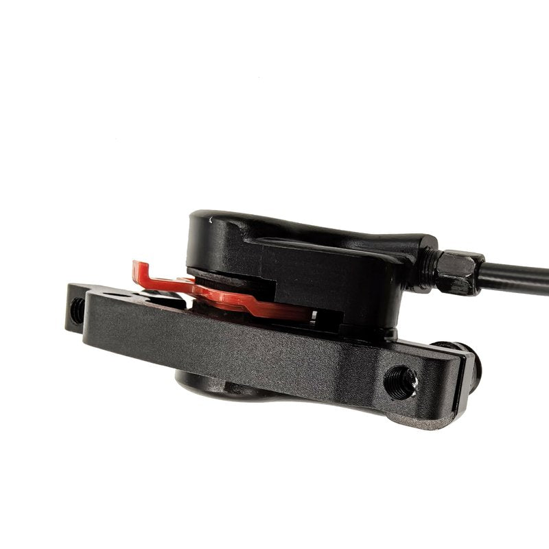 Tianeraus Mountain Bike Hydraulic Brake and Lever - Left Front 850mm Adapter Aluminum Alloy Hydraulic Bike Brakes, is/PM Adapter, Resin Pads, Black (is/PM)