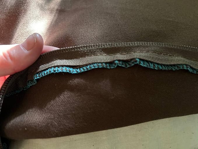 Organic Cotton Canvas Dog Bed: Removable Cover, Natural Fill - Made in USA (Dark Brown, X Large 42" x 8" inches)