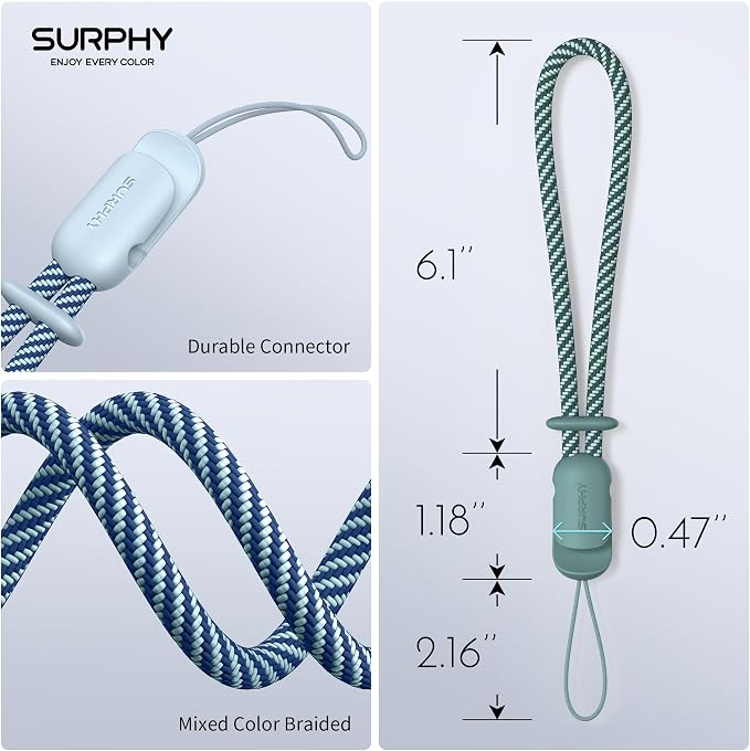 SURPHY 2 Pack Phone Lanyard for Cellphone Case, Phone Wrist Strap for Case