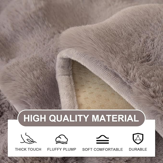 Couch Covers For Dogs,Funny Fuzzy Pet Couch Cover,Plush Solid Colour Non-Slip Couch Cover,Big Dog Bed Blanket, Washable Soft Plush Throw Protector For Bed Couch Car Sofa (35.43x62.99in, Dark Grey)