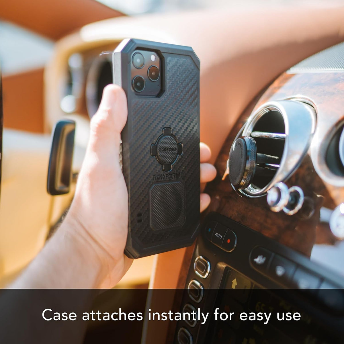 Rokform Magnetic Vent Phone Mount, Super Grip Clip (Black)
