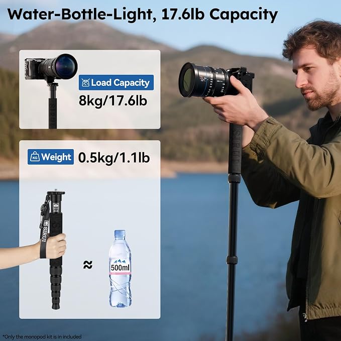SIRUI AM-306M Camera Monopod, 6-Section 15.6-61.4 inches Aluminum Alloy