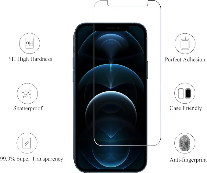 Ailun Screen Protector for iPhone 12 pro Max 2020 6.7 Inch 3 Pack Case Friendly