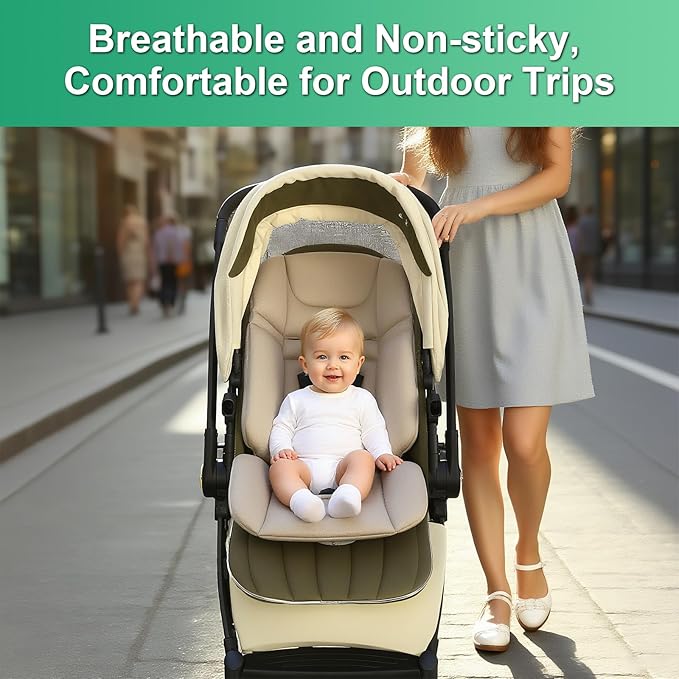 Baby Stroller Seat Liner for Most Stroller Models, Breathable Fabric Stroller Seat Liner Insert, Ensure Comfort and Support on The Go, Stroller Accessories for Toddler Aged 0-5 Years Old