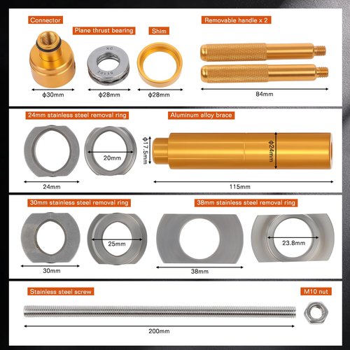 Bicycle Bottom Bracket Removal Installation Tool Kit, Bearing Press Tool,Bike Bottom Bracket Remover,Suitable for BB86/BB30/BB91/BB92 and More