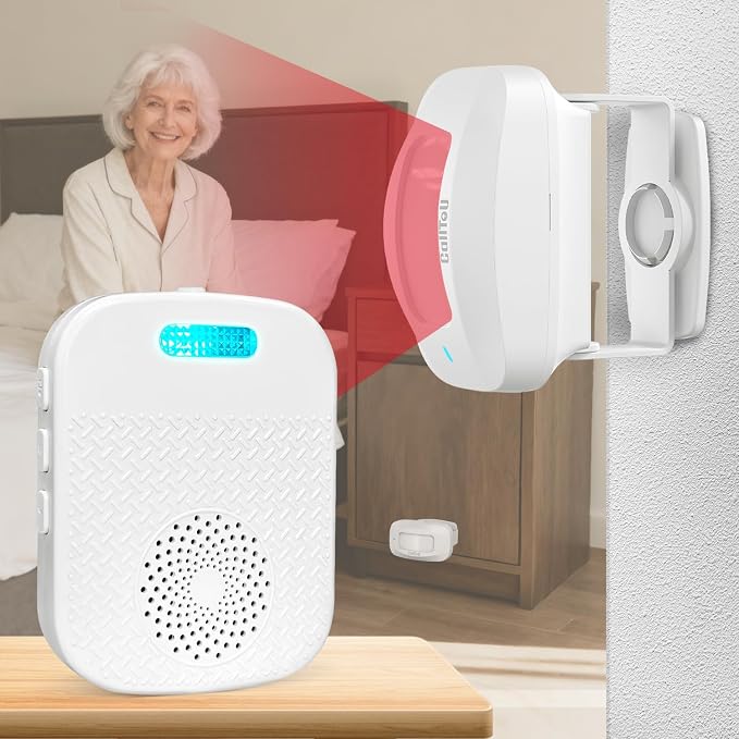 CallToU Bed Alarms for Elderly/Dementia Patients who Wander, Portable Pager &