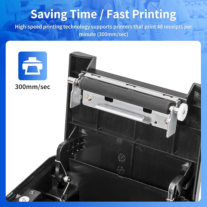 NetumScan 80mm POS Receipt Printer 300mm/s USB Thermal Receipt Printer