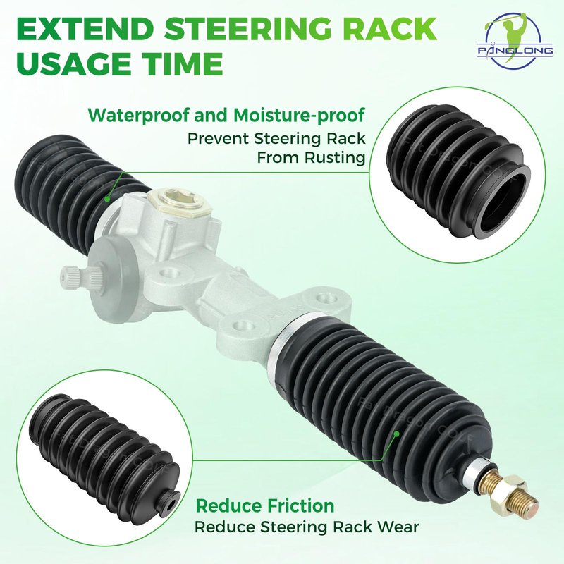Panglong DS Golf Cart Steering Rack Pinion Dust Boot, Club Car Steering Bellow Dust Boot with Stainless Steel Cable Tie, Suitable for 1997-up Club Car DS Golf Cart, OEM# 1013035 101880001