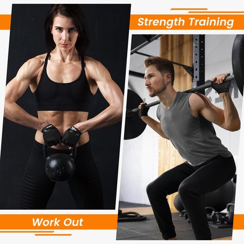 ATERCEL Premium Leather Workout Gloves for Men and Women, Suitable for Weightlifting, Gym, Cycling (Black, X-Small)