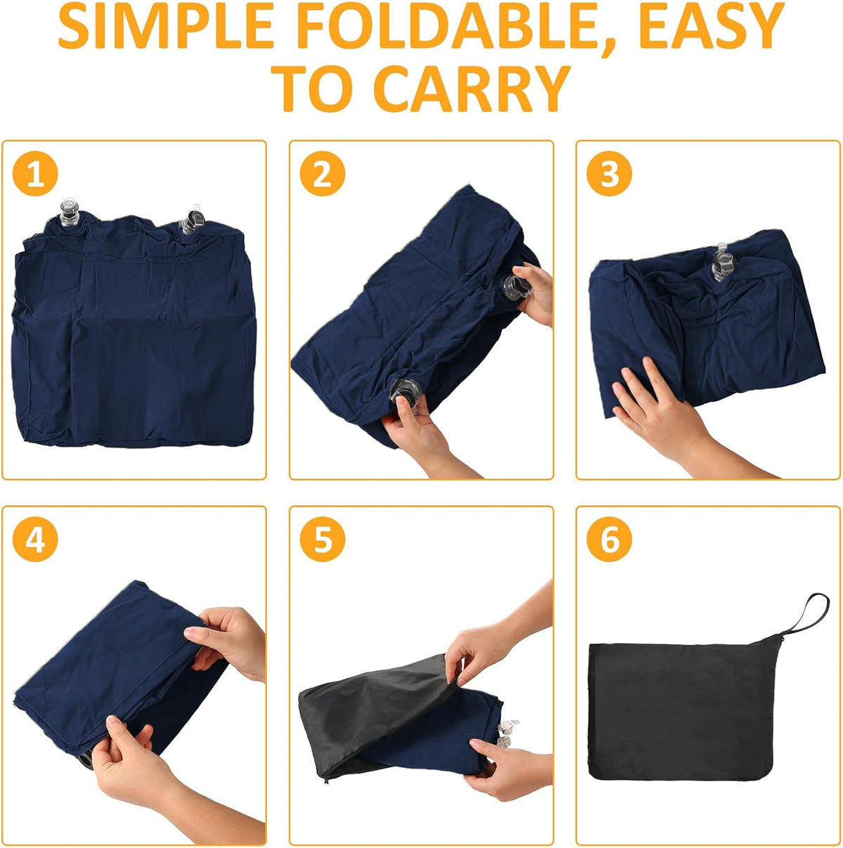 Inflatable Foot Rest Pillow for Travel - Adjustable Height Flight Foot Rest