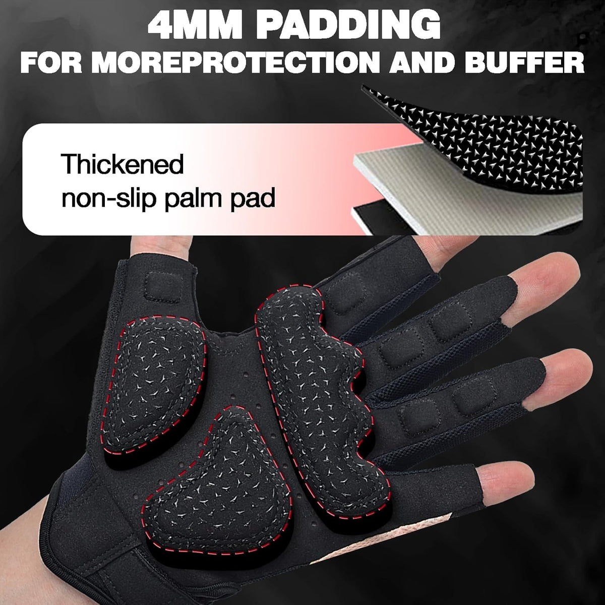 Seektop Workout Gloves - Breathable Weight Lifting Gloves with Full Palm Protection | Excellent Grip for Fitness