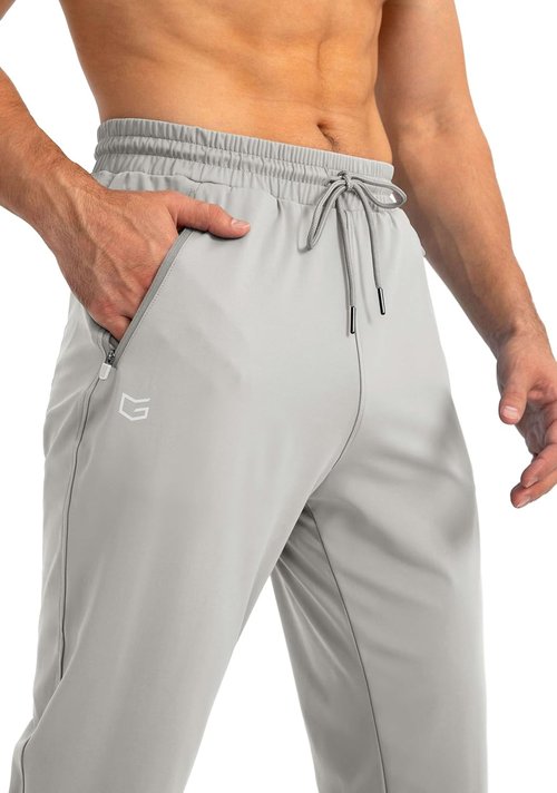 G Gradual Men's Athletic Sweatpants - Tapered Joggers with Zipper Pockets for Workout & Running