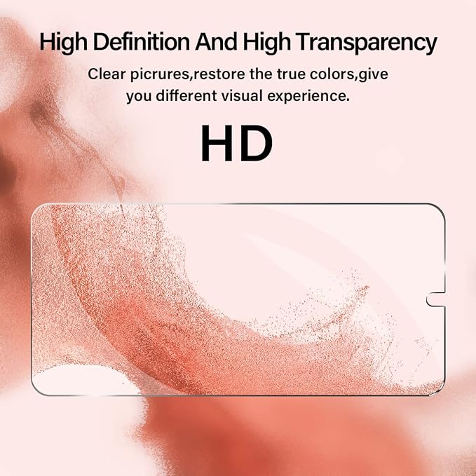 Galaxy S22 Tempered Glass Screen Protector + Camera Lens Protector Clear HD