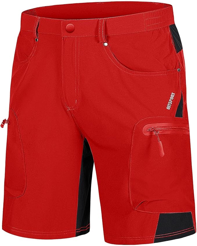 TACVASEN Men's Hiking Cargo Shorts 10" with Zipper Pockets Quick Dry Casual Stretch Golf Work Short Outdoor Summer