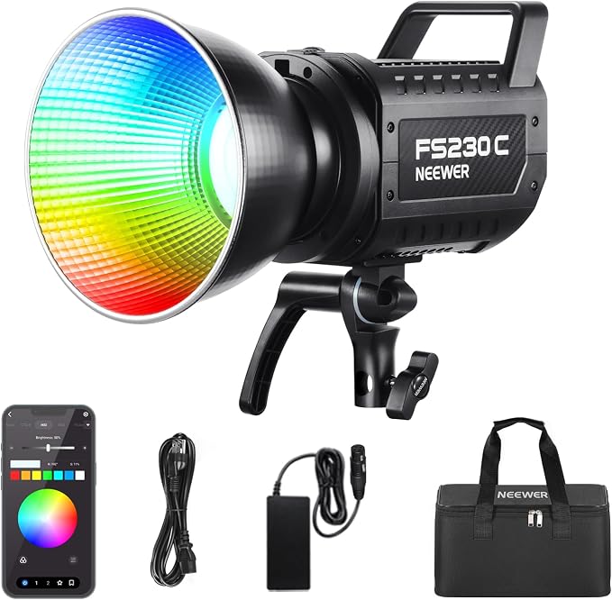 NEEWER 230W High Power RGB LED Video Light, APP/2.4G Control, 2500K-7500K