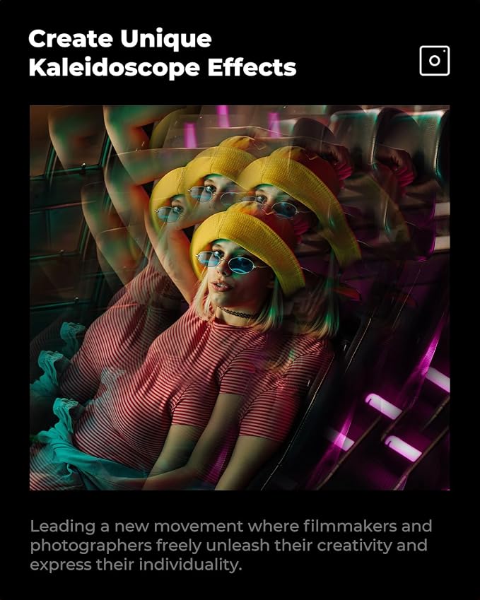K&F CONCEPT 82mm Kaleidoscope Filter, Special Effects Filter Prism Crystal Glass
