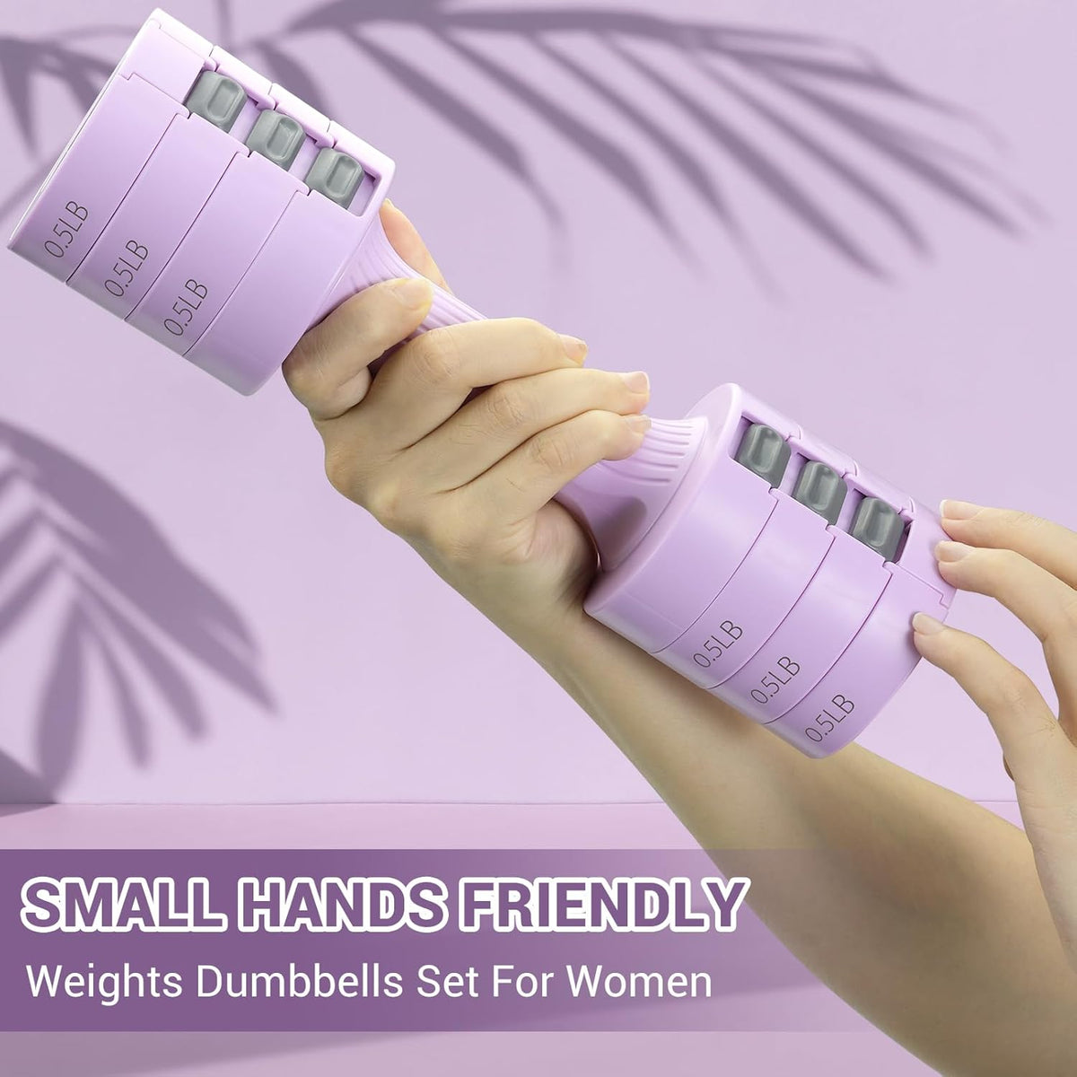 Sportneer Adjustable Dumbbells - 4-In-1 Hand Weights Set for Home Gym | 5 lb Total Weight, Fast Adjust