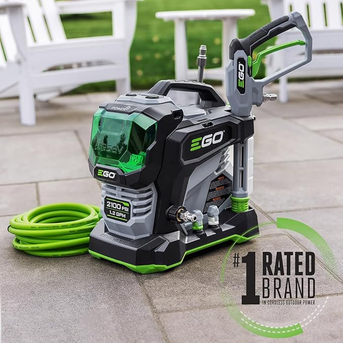 EGO Power+ Electric Pressure Washer, 2100 PSI Power Washer, Includes 56V 6.0Ah Battery and Charger - HPW2105