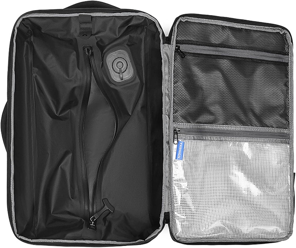 45L Travel Backpack with Built-in Vacuum Seal Backpacks Exapandable Waterproof Air Compression System TSA Lock Carry-On Suitcase Luggage Laptop Bag Black