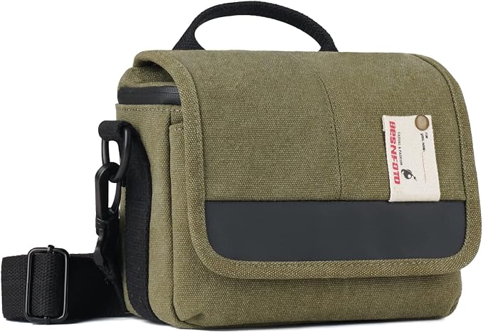 Besnfoto Camera Bag Small Crossbody Camera Shoulder Bag Purse Waterproof Canvas