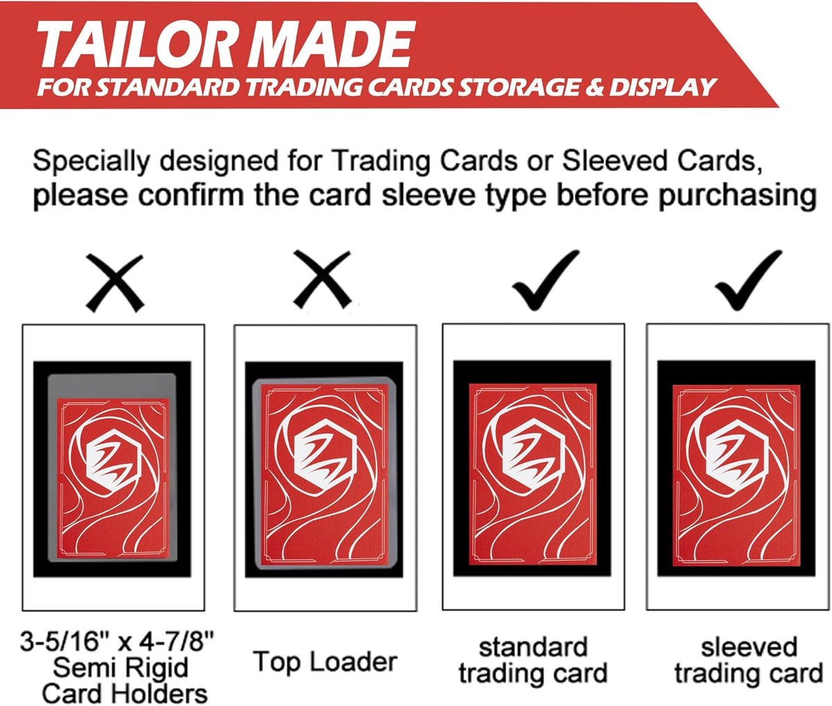 Premium Lorcana Card Binder - 16 Pocket Trading Card Album with Sleeves for 1024 Cards | Classic Red