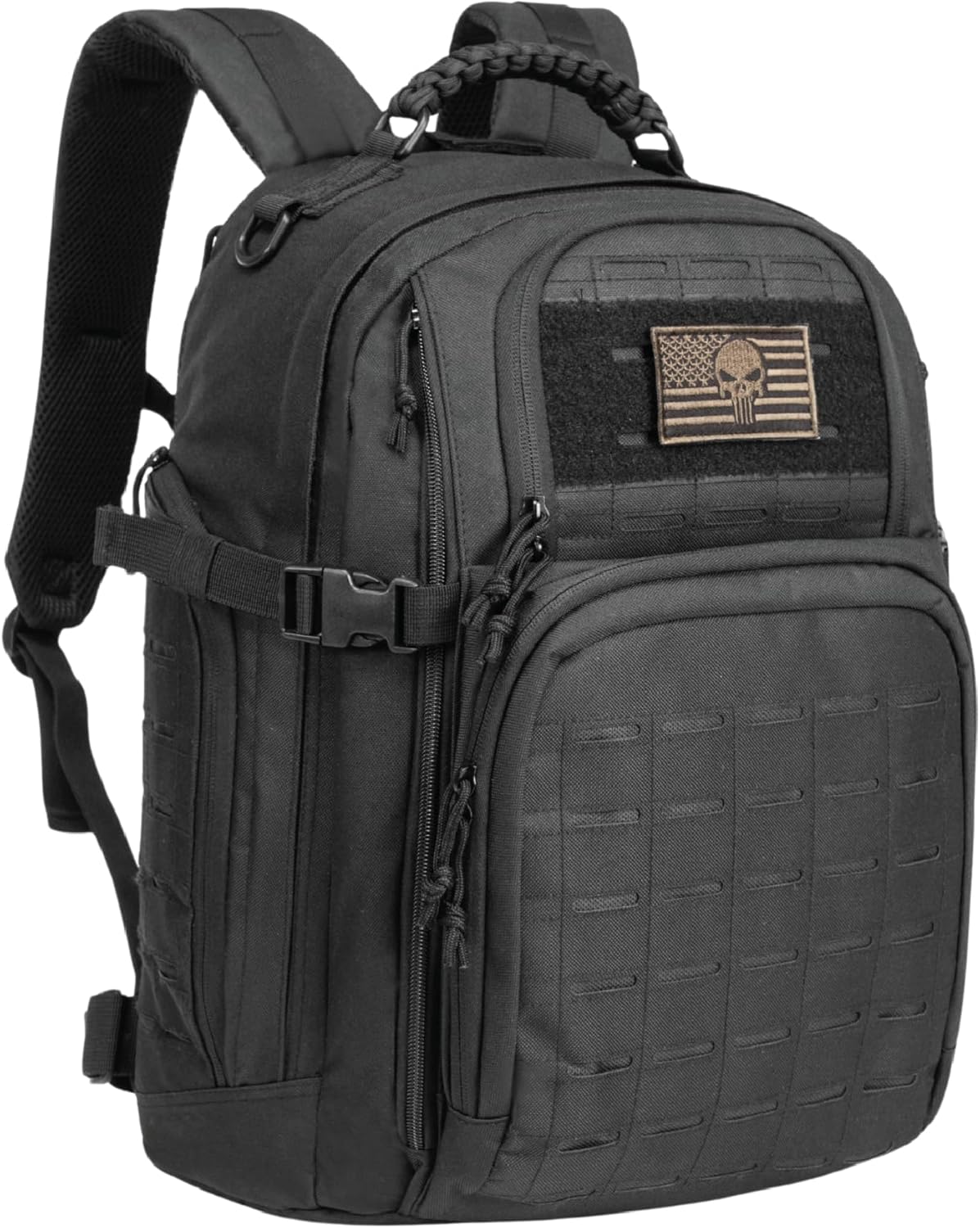 TRAILKICKER Military Tactical Backpack - 40L Lightweight EDC Daypack for Hiking & Camping | Black