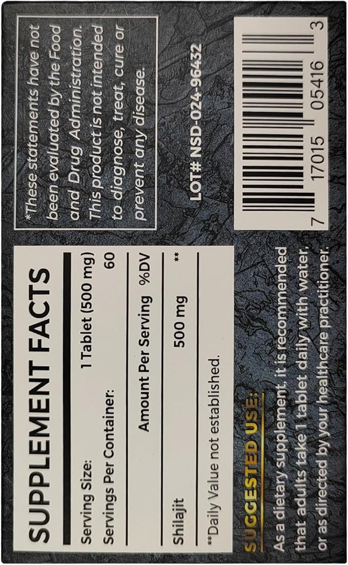 30,000 MG Shilajit Tablets, 100% Shilajit Pure Tablets 360 Counts - Shilajit Himalayan Organic Rich in Fulvic Acid & 85+ Trace Minerals, Shilajit Resin Supplement for Energy & Immune System