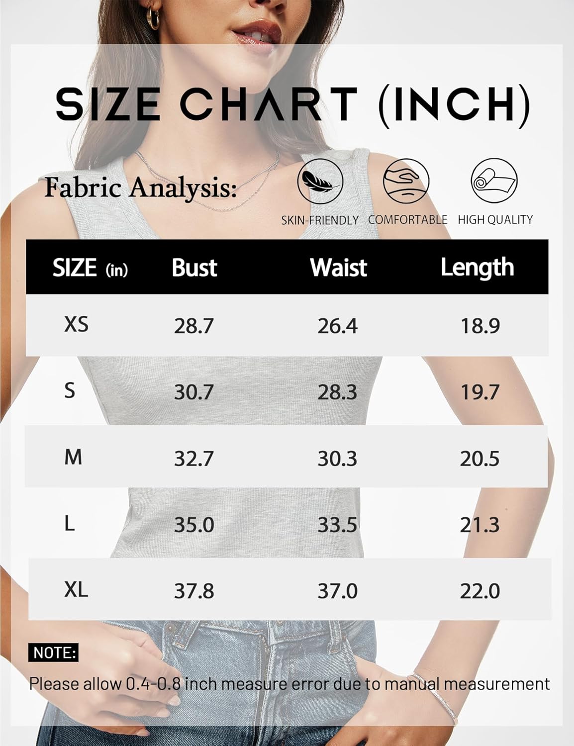 Skiennix Ribbed Tank Tops for Women - Scoop Neck Sleeveless Crop Top | Basic Fitted Camisole