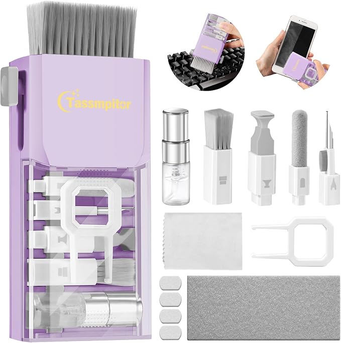 Tassmpitor Laptop Screen Keyboard Cleaner Kit, All in 1 Electronic Cleaning Tool