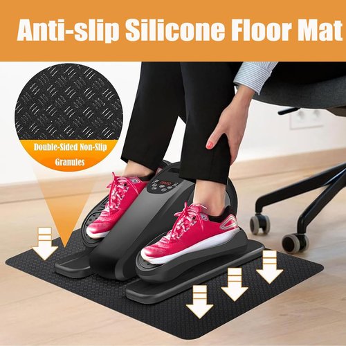Exercise Equipment Mats, 2025 Upgraded Double-Sided Non-Slip Workout Mat for Under Desk Ellipticals, Ellipse Leg Exerciser Machine Mat, Treamill Pad for Protect Hardwood Floor Carpet ﻿