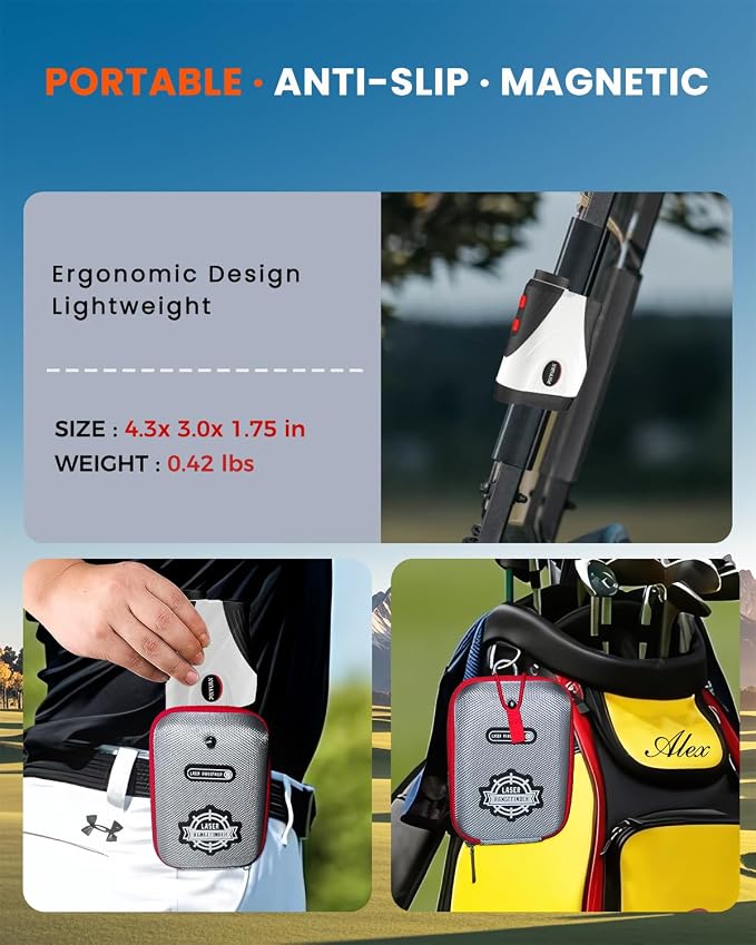 Golf Rangefinder with Slope, 1200 Yards Laser Range Finder Golfing, 7X