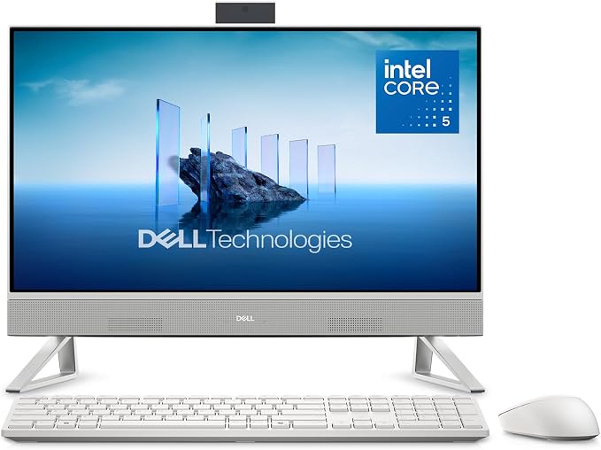 Dell 23.8" All-in-One Desktop, FHD, Intel Core 5 120U, Windows 11 Home | Intel Graphics, 512GB SSD, 16GB DDR5, Dolby Atmos Speakers, Wi‑Fi 6E, Keyboard & Mouse, EC24250