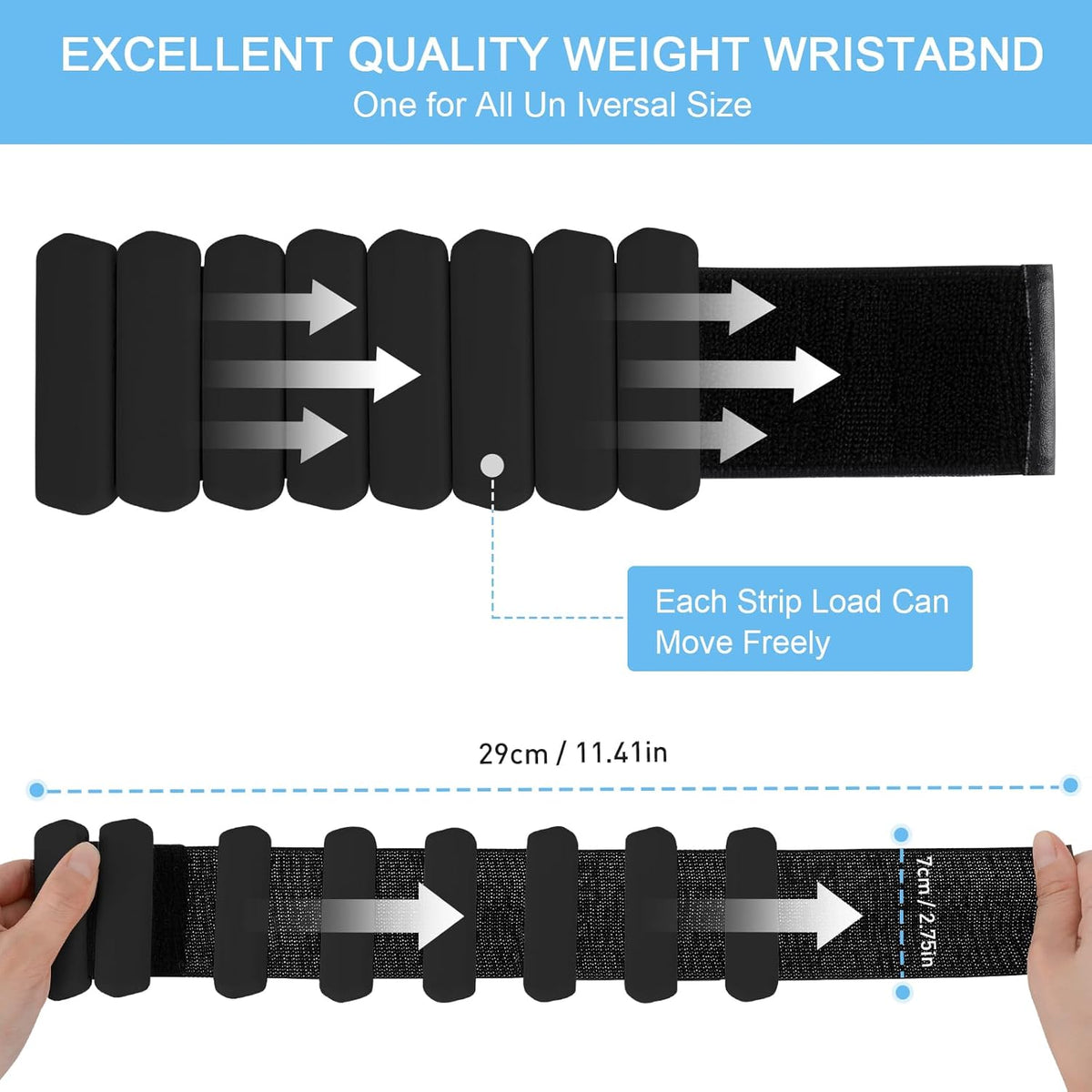 Skiennix Wrist Weights Set - Adjustable 2lb Arm & Leg Weights for Walking, Yoga, Gym | Unisex