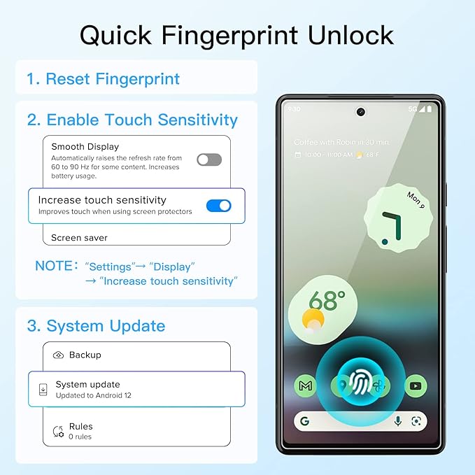 JETech Screen Protector for Google Pixel 6a 6.1-Inch